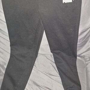 Puma Kids Classic Black Sweatpants & Long Sleeve Shirt Outfit.